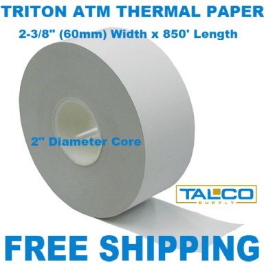 2-3/8" x 850' Thermal TRITON ATM Paper Rolls